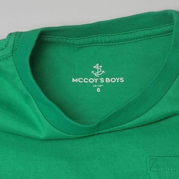 McCoys Boys/Cardin McCoy Green Short Sleeve ‘Gate Open’ Shirt (Size 6) - Picture 5 of 5